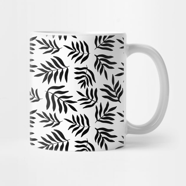 Branches pattern - black and white by wackapacka